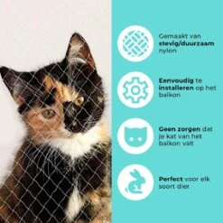 Kattennet Premium - 600 X 300 CM - Kattennet Voor Balkon - Transparant - Balkon Net - Makkelijk Te Monteren 17 Kattennet Premium - 600 X 300 CM - Kattennet Voor Balkon - Transparant - Balkon Net - Makkelijk Te Monteren -Kattenbenodigdheden Winkel 1200x1200 244