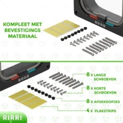 Rirri Kattenluik Met Tunnel - 4 Vergrendelingsstanden - Weersbestendig - Binnen En Buiten - Maat L - Zwart - 25,5 X 23.5 Cm -Kattenbenodigdheden Winkel 1200x1200 253