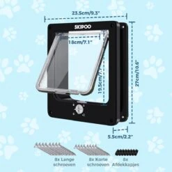 Skipoo Kattenluik Met Tunnel - Weerbestendig - Grote Kat - 4 Vergrendelingsstanden - Zwart -Kattenbenodigdheden Winkel 1200x1200 259