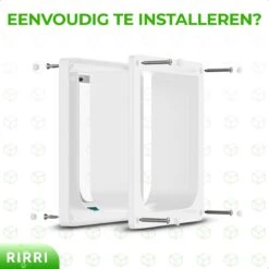 Rirri Kattenluik Met Tunnel - 4 Vergrendelingsstanden - Weerbestendig - Binnen En Buiten - Grote Kat - Maat L - Wit - 25,5 X 23.5 Cm -Kattenbenodigdheden Winkel 1200x1200 278