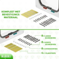Rirri Kattenluik Met Tunnel - 4 Vergrendelingsstanden - Weerbestendig - Binnen En Buiten - Grote Kat - Maat L - Wit - 25,5 X 23.5 Cm -Kattenbenodigdheden Winkel 1200x1200 280