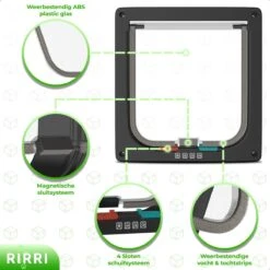 Rirri Kattenluik Met Tunnel - 4 Vergrendelingsstanden - Weersbestendig - Binnen En Buiten - Maat M - Zwart - 19 X 20 Cm 13 Rirri Kattenluik Met Tunnel - 4 Vergrendelingsstanden - Weersbestendig - Binnen En Buiten - Maat M - Zwart - 19 X 20 Cm -Kattenbenodigdheden Winkel 1200x1200 286