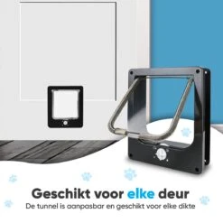 BFreshPets Kattenluik + Massageborstel - Met Tunnel - 4 Vergrendelingsstanden - Weersbestendig - Maat L - Zwart - 27 X 24 Cm 16 BFreshPets Kattenluik + Massageborstel - Met Tunnel - 4 Vergrendelingsstanden - Weersbestendig - Maat L - Zwart - 27 X 24 Cm -Kattenbenodigdheden Winkel 1200x1200 290