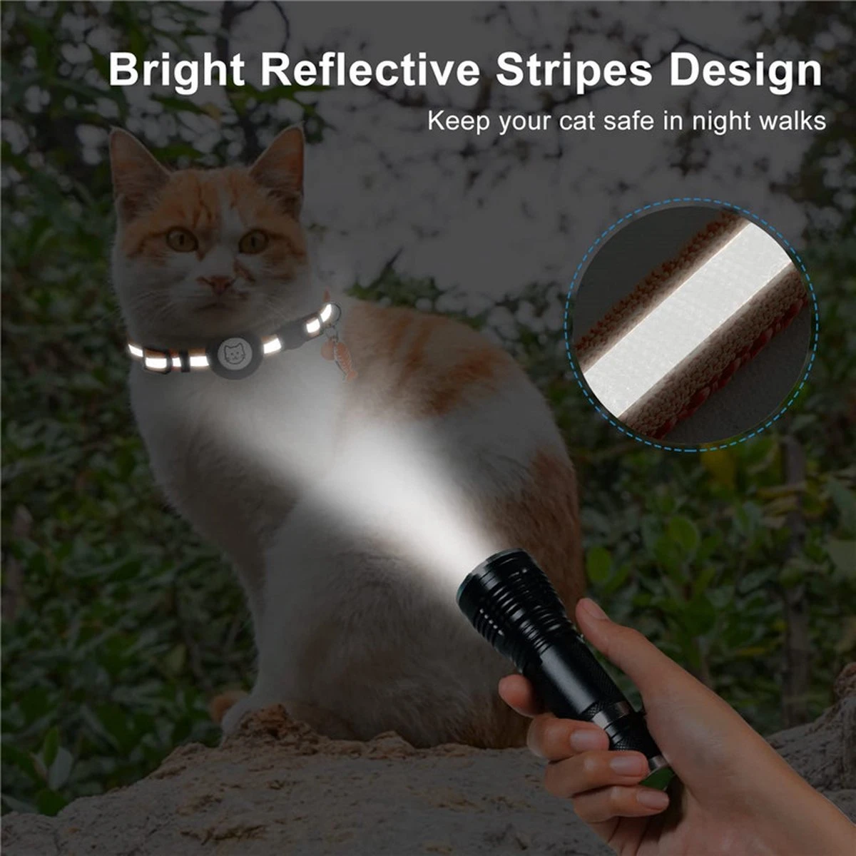 BJØRK™ Kattenhalsband Airtag - Reflecterend - Oranje - Verstelbaar - 20 Tot 30 Cm - Tracker- GPS - Geschikt Voor Apple AirTag - Kattenriem - Katten Accessoire - Halsband Kat Airtag 5 BJØRK™ Kattenhalsband Airtag - Reflecterend - Oranje - Verstelbaar - 20 Tot 30 Cm - Tracker- GPS - Geschikt Voor Apple AirTag - Kattenriem - Katten Accessoire - Halsband Kat Airtag - Afbeelding 3