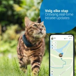 Tractive GPS CAT 4 - Kat GPS Tracker & Activiteitenmonitor - Past Op Meeste Halsbanden - Donkerblauw -Kattenbenodigdheden Winkel 1200x1200 415