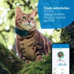 Tractive GPS CAT 4 - Kat GPS Tracker & Activiteitenmonitor - Past Op Meeste Halsbanden - Donkerblauw -Kattenbenodigdheden Winkel 1200x1200 418
