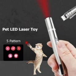 Laserpen - Oplaadbaar Met USB - Rode Laser - RVS Zilver - UV - Zaklamp - LED - Kat - Katten Speeltjes - Kattenspeelgoed - 7 Verschillende Standen -Kattenbenodigdheden Winkel 1200x1200 438