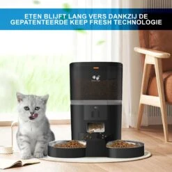Pretty Paws QQ003 - Wifi Voermachine - Dubbele Voerbakjes - Zwart - Kat - 6L -Kattenbenodigdheden Winkel 1200x1200 48