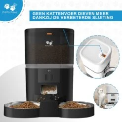 Pretty Paws QQ003 - Wifi Voermachine - Dubbele Voerbakjes - Zwart - Kat - 6L -Kattenbenodigdheden Winkel 1200x1200 51