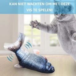TwinQ Dansende Vis - Bewegende Vis Met Kattenkruid - Kattenspeeltjes - USB Oplaadbaar - Speelgoed Voor Katten - Incl. Kattenlampje -Kattenbenodigdheden Winkel 1200x1200 525