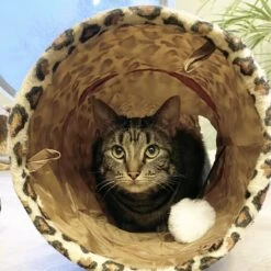 Moowi - Kattentunnel Luipaardprint - 125 Cm - Speeltunnel - Tijgerprint -Kattenbenodigdheden Winkel 1200x1200 574