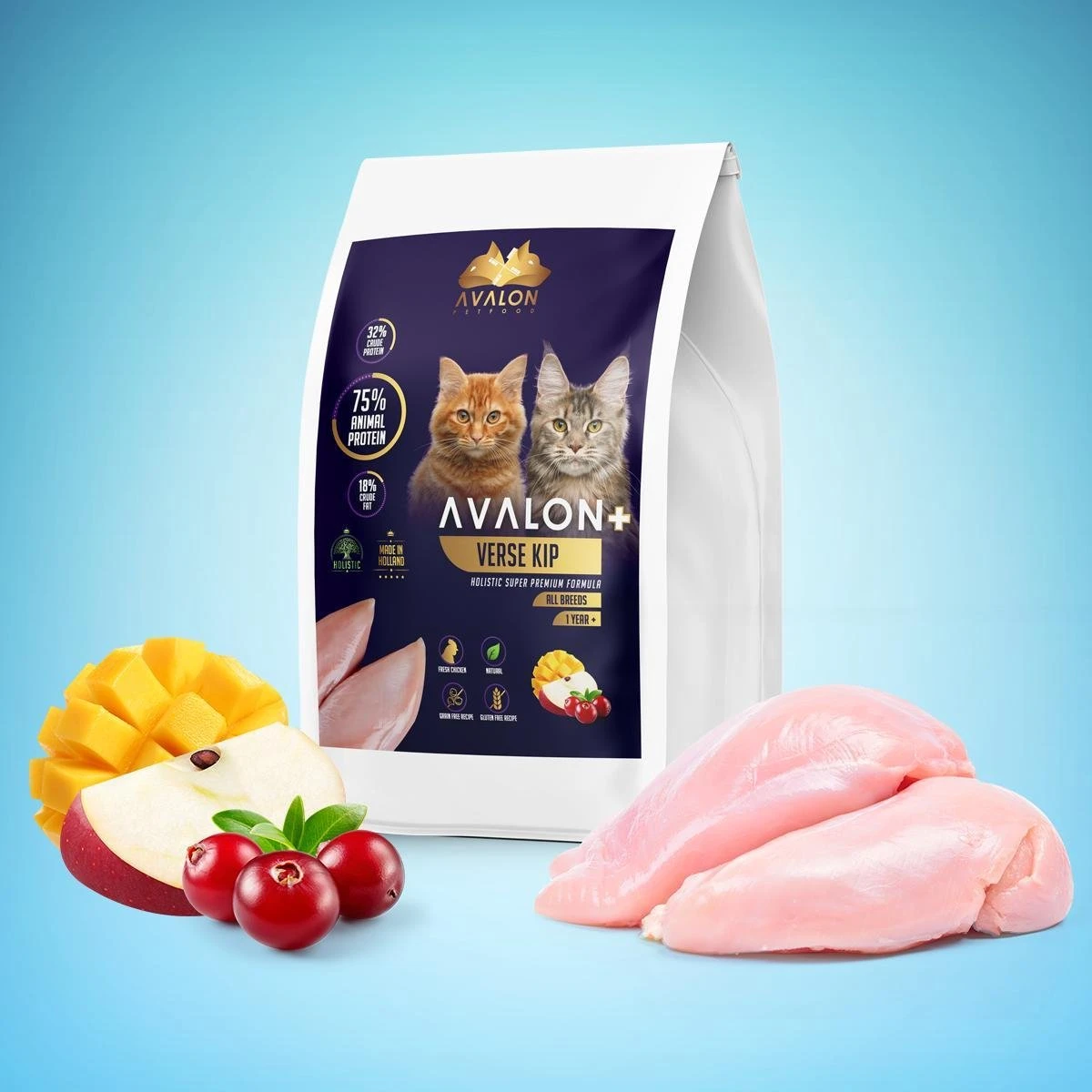 Avalon Petfood + Verse Kip Super Premium - Kattenvoer - 5Kg 5 Avalon Petfood + Verse Kip Super Premium - Kattenvoer - 5Kg - Afbeelding 4