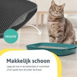 Kattenbakmat - 40 X 50 Cm - Grijs - Uitloopmat Kat - Kattenbakvulling - Opvang Ruimte - Grit Opvanger - Waterdicht - Eco-friendly -Kattenbenodigdheden Winkel 1200x1200 712