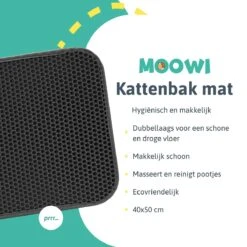 Kattenbakmat - 40 X 50 Cm - Grijs - Uitloopmat Kat - Kattenbakvulling - Opvang Ruimte - Grit Opvanger - Waterdicht - Eco-friendly -Kattenbenodigdheden Winkel 1200x1200 715