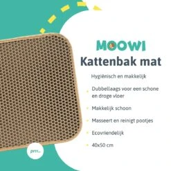Kattenbakmat - 40 X 50 Cm - Creamy White - Uitloopmat Kat - Kattenbakvulling - Opvang Ruimte - Grit Opvanger - Waterdicht - Beige - Eco-friendly - Incl. Speeltje -Kattenbenodigdheden Winkel 1200x1200 725