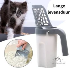 The Pets Supplier - Kattenbak Schep - Kattenbakschep Met Opvangbak - Kattenbak Grind - Kattenzakjes -Kattenbenodigdheden Winkel 1200x1200 740