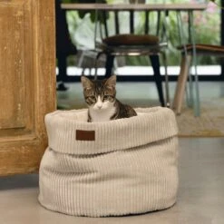 Designed By Lotte Kattenmand Ribbed Lichtgrijs 50 X 50 X 35 Cm -Kattenbenodigdheden Winkel 1200x1200 831