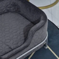 PawHut Hondenbank Met Rugleuning Huisdierenbank Met Metalen Poten Hondenbed Kattenbank D04-157 -Kattenbenodigdheden Winkel 1200x1200 849