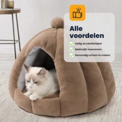 MIRO Katten Huis - Kattenhuizen - Kattenhok - Kattenmand - Dierenhuis - Extra Zacht - Bruin 23 MIRO Katten Huis - Kattenhuizen - Kattenhok - Kattenmand - Dierenhuis - Extra Zacht - Bruin -Kattenbenodigdheden Winkel 1200x1200 896