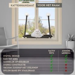 TACTIV PETS® Kattenhangmat | Hangmat Kat | Kattenhangmat Raam | Kattenmand -Kattenbenodigdheden Winkel 1200x1200 920