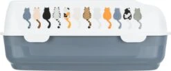 Trixie Kattenbak Delio Grijs/wit -Kattenbenodigdheden Winkel 1200x500