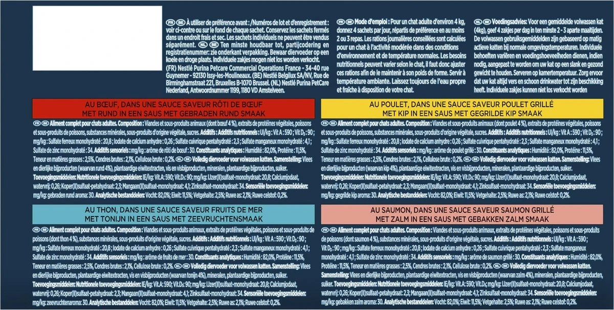 Gourmet Perle Sauce Delight - Kattenvoer Natvoer - Rund, Kip, Tonijn & Zalm - 48 X 85 Gr 12 Gourmet Perle Sauce Delight - Kattenvoer Natvoer - Rund, Kip, Tonijn & Zalm - 48 X 85 Gr - Afbeelding 10