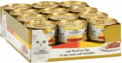 Gourmet Gold Cassolettes - Kattenvoer Natvoer - Rund En Kip In Een Saus Van Tomaat - 24 X 85 Gr 10 Gourmet Gold Cassolettes - Kattenvoer Natvoer - Rund En Kip In Een Saus Van Tomaat - 24 X 85 Gr -Kattenbenodigdheden Winkel 1200x619 1