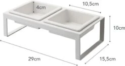 Yamazaki Tower Dierenvoerbakjes - Wit -Kattenbenodigdheden Winkel 1200x636