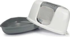 Savic Hoek Kattenbak Nestor Grijs / Wit - 58.5X45.5X40 CM -Kattenbenodigdheden Winkel 1200x643