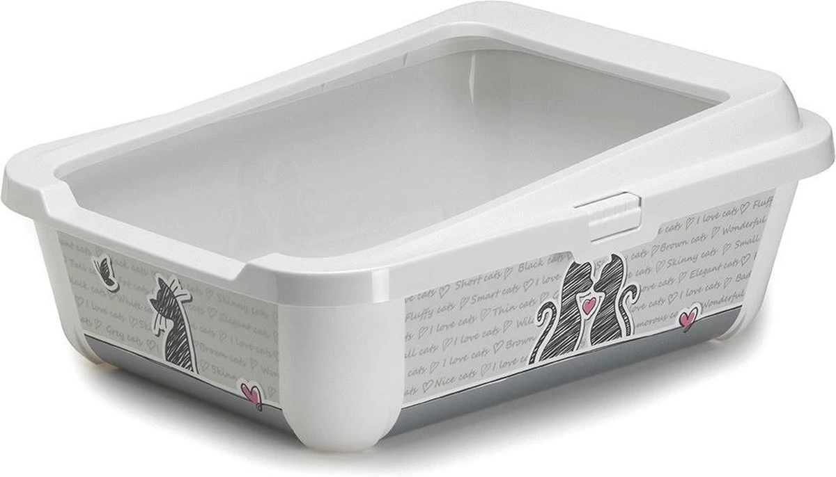 Moderna Trendy Cat Open - Grijs - Kattenbak - 50.5 X 38.5 X 18 Cm 3 Moderna Trendy Cat Open - Grijs - Kattenbak - 50.5 X 38.5 X 18 Cm