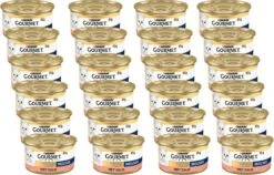 Gourmet Gold Mousse - Kattenvoer Natvoer - Zalm - 24 X 85 Gr -Kattenbenodigdheden Winkel 1200x767