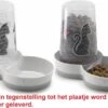 Merkloos - Drink En Voer Dispenser Katten Love - Wit - > 1,5 Liter - 27.5 X 27.4 X 21.2 Cm -Kattenbenodigdheden Winkel 1200x797 1