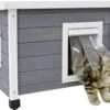 Merkloos Rexa® Kattenhuisje Van Dennenhout Wit/grijs 57x45x43cm | Kattenmand Voor Buiten Of In Huis | Beschermt Kat Tegen Kou En Geeft Veilig Gevoel | Makkelijke Ingang | Hoogwaardig Hout | Kattenbak | Katten Huis -Kattenbenodigdheden Winkel 1200x842 6