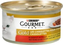 Gourmet Gold Cassolettes - Kattenvoer Natvoer - Rund En Kip In Een Saus Van Tomaat - 24 X 85 Gr 9 Gourmet Gold Cassolettes - Kattenvoer Natvoer - Rund En Kip In Een Saus Van Tomaat - 24 X 85 Gr -Kattenbenodigdheden Winkel 1200x857 5