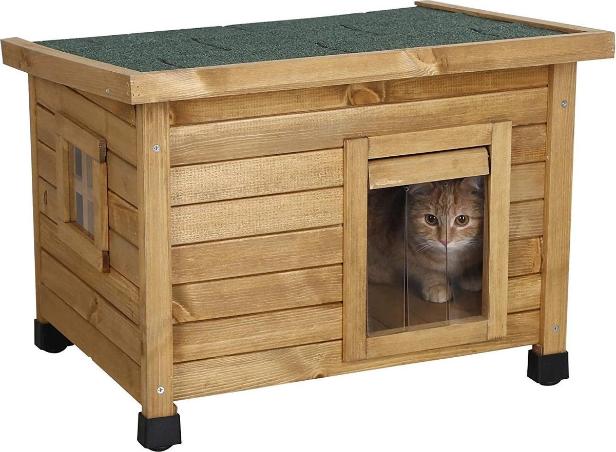 Merkloos Rexa® Kattenhuisje Van Dennenhout 57x45x43cm | Kattenmand Voor Buiten Of In Huis | Beschermt Kat Tegen Kou En Geeft Veilig Gevoel | Makkelijke Ingang | Hoogwaardig Hout | Kattenbak | Katten Huis 3 Merkloos Rexa® Kattenhuisje Van Dennenhout 57x45x43cm | Kattenmand Voor Buiten Of In Huis | Beschermt Kat Tegen Kou En Geeft Veilig Gevoel | Makkelijke Ingang | Hoogwaardig Hout | Kattenbak | Katten Huis