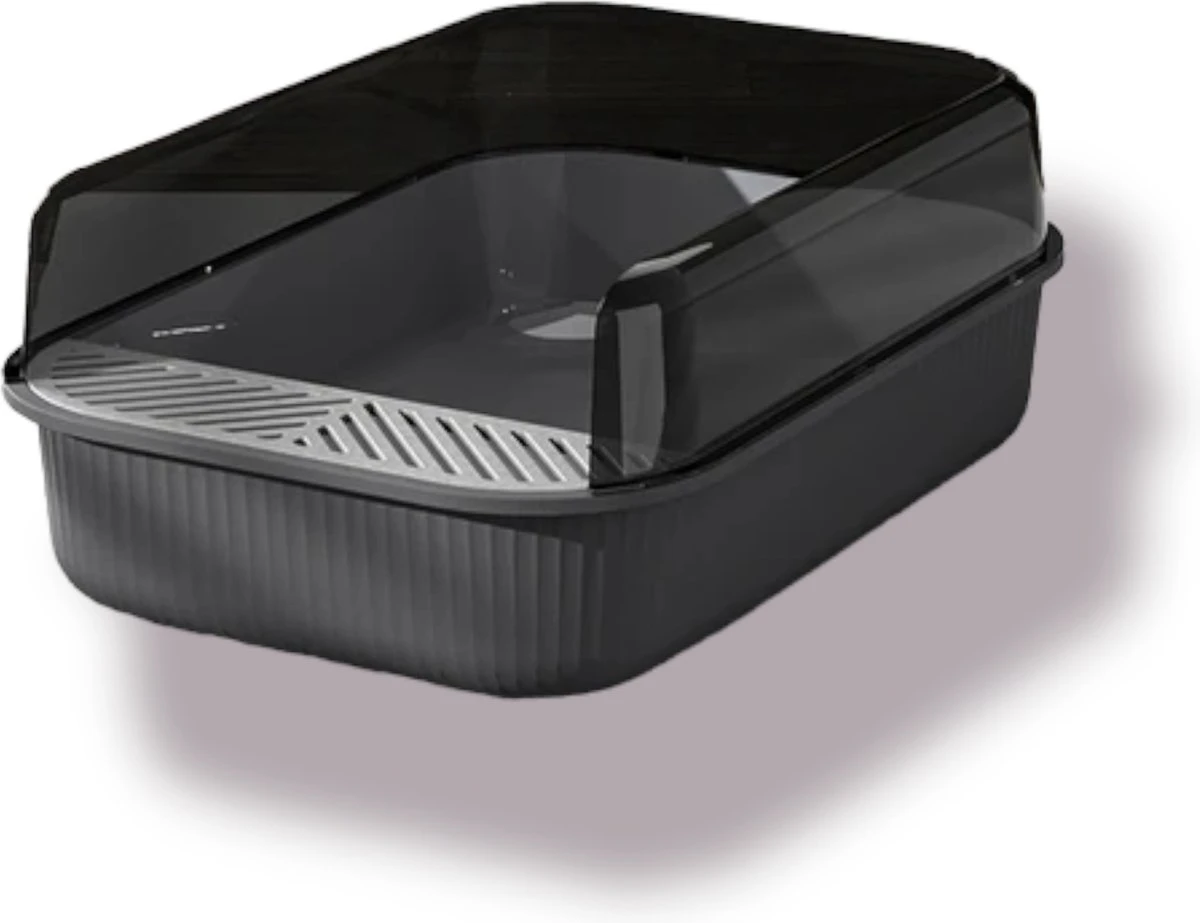 Merkloos Kattenbak - Zwart - Open - Incl. Schep - Modern - Hip - Trendy - Design Kattenbak 4 Merkloos Kattenbak - Zwart - Open - Incl. Schep - Modern - Hip - Trendy - Design Kattenbak - Afbeelding 2