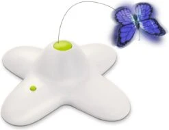 All For Paws - Interactive Flutterbug – Wit/Blauw - 1 Stuk