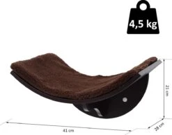 Merkloos Paws And Claws - Cat Shelf – Hangmat Kat – Kattenplank - Kattenbed - Wasbaar – Wandmontage – MDF - Bruin -Kattenbenodigdheden Winkel 1200x946 4