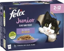 Felix Elke Dag Feest Mix Selectie In Gelei Junior - Katten Droogvoer - 48 X 85g -Kattenbenodigdheden Winkel 1200x947