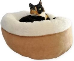 All For Paws Donut Bed – Kattenmand – Biedt Warmte En Comfort Voor Katten Of Kleine Honden – Ø 45cm – Beige – Wasbaar Met De Hand -Kattenbenodigdheden Winkel 1200x986 2