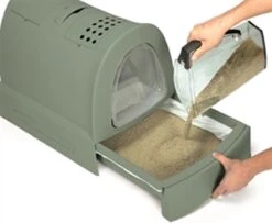 Imac Kattenbak Zuma Met Schuiflade Groen 56x40x42,5 Cm