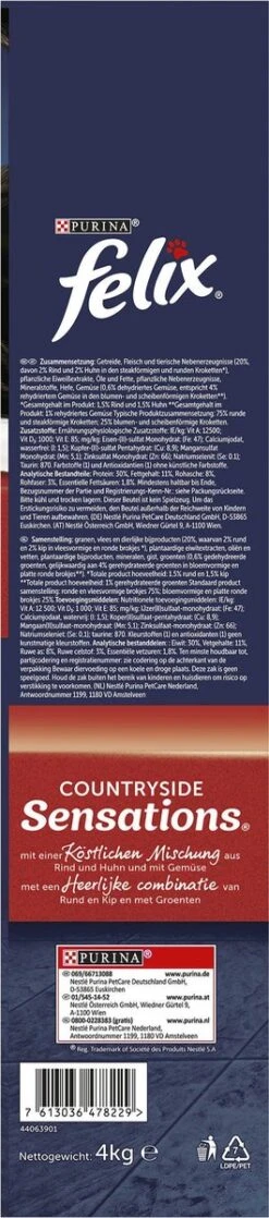 Felix Meaty Sensations - Katten Droogvoer - Rund, Kip & Groenten - 4kg 22 Felix Meaty Sensations - Katten Droogvoer - Rund, Kip & Groenten - 4kg -Kattenbenodigdheden Winkel 265x1200 1