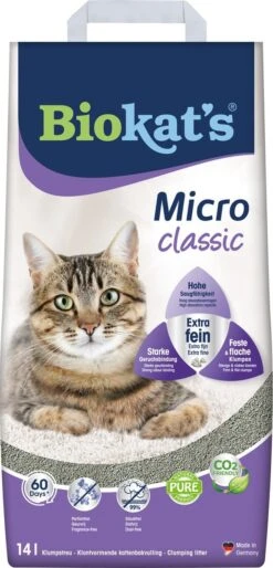 Biokat's Micro Classic Lentegeur - Kattenbakvulling - 2 X 14 L -Kattenbenodigdheden Winkel 577x1200