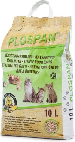 Plospan Houtkorrel Kattenbakvulling - 10 Ltr -Kattenbenodigdheden Winkel 631x1200