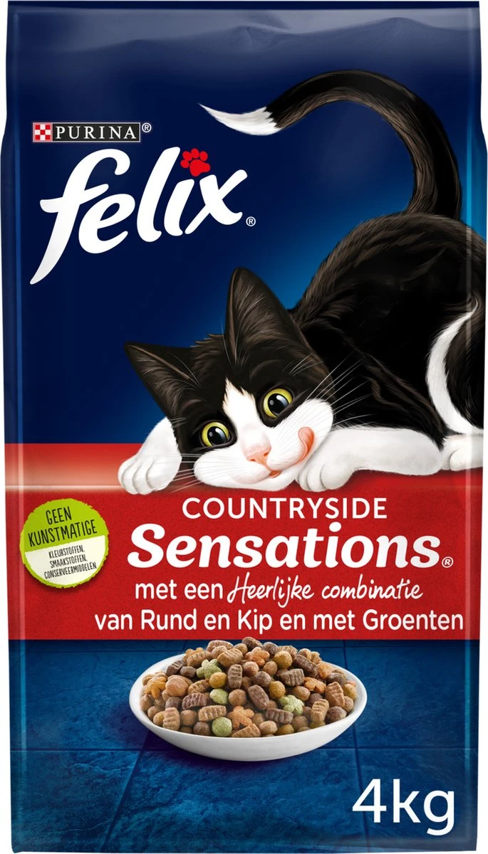 Felix Meaty Sensations - Katten Droogvoer - Rund, Kip & Groenten - 4kg 12 Felix Meaty Sensations - Katten Droogvoer - Rund, Kip & Groenten - 4kg - Afbeelding 10