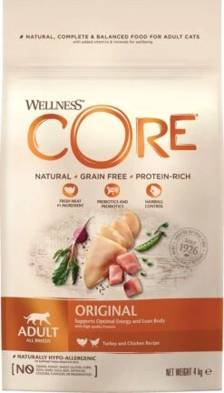 Wellness Core Kattenvoer Original Kalkoen - Kip 4 Kg -Kattenbenodigdheden Winkel 686x1200