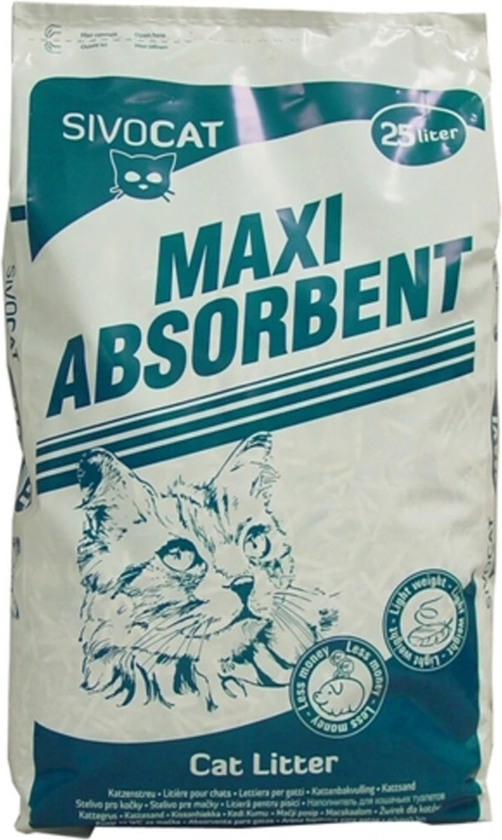Sivocat Maxi Absorbent Kattenbakvulling - 25 L 3 Sivocat Maxi Absorbent Kattenbakvulling - 25 L