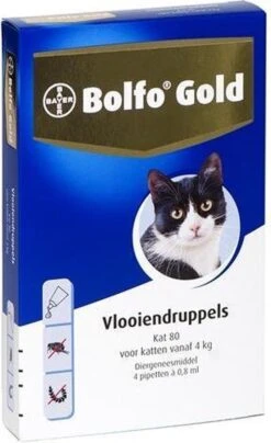 Bayer Bolfo Gold 40 Anti Vlooienmiddel - Kat - 0 Tot 4 Kg - 4 Pipetten -Kattenbenodigdheden Winkel 734x1200