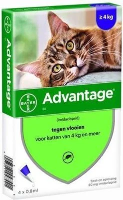 Bayer Advantage 40 Tegen Vlooien - <4kg - 4 X 0,4 Ml - Adult -Kattenbenodigdheden Winkel 739x1200