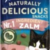 Felix Naturally Delicious Zalm & Spinazie - Kattensnacks - 8 X 50g -Kattenbenodigdheden Winkel 772x1200